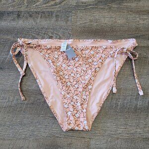 NWT AERIE | Side Tie Cheeky String Floral Bikini Swim Bottom | Sz. XXL